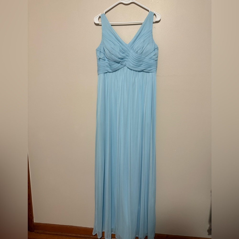 Azazie Sky Blue chiffon bridesmaid dress
